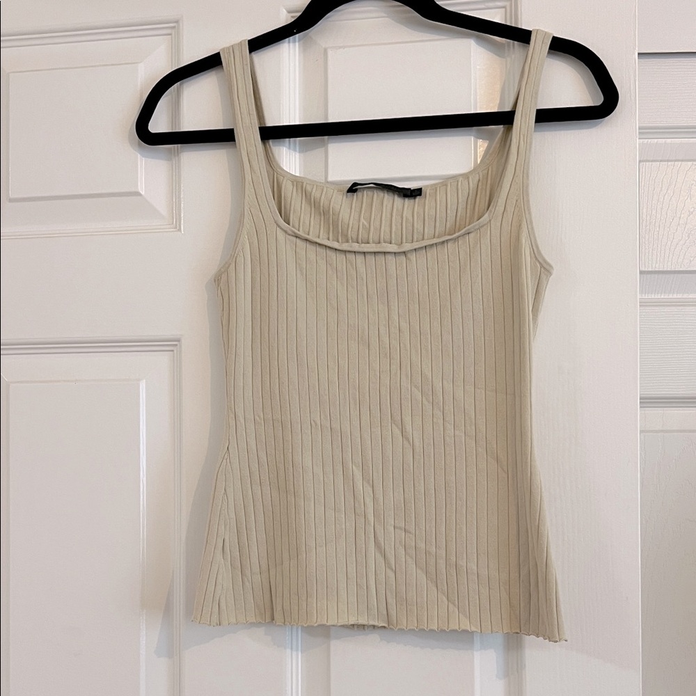 Jenni Kayne tan ribbed tank top